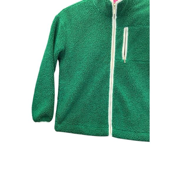 Lilly Pulitzer Sherpa Pullover Cozy Half Zip Pockets Green Size Small - Picture 3 of 14